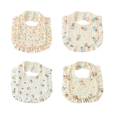 Maxbell Cotton Baby Bib Feeding Bibs Soft Washable Burp Bibs for Baby Eating Feeding Flower