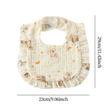 Maxbell Cotton Baby Bib Feeding Bibs Soft Washable Burp Bibs for Baby Eating Feeding Bear