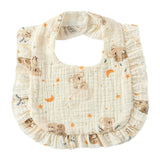 Maxbell Cotton Baby Bib Feeding Bibs Soft Washable Burp Bibs for Baby Eating Feeding Bear