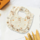 Maxbell Cotton Baby Bib Feeding Bibs Soft Washable Burp Bibs for Baby Eating Feeding Bear