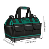 Maxbell Tool Bag Organizer Portable Reinforcement Steel Nails Tear Resistant Handbag 47 cmx27 cmx31 cm with PP Bottom