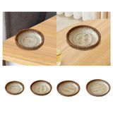 Maxbell Bamboo Serving Tray Fruit Dessert Tray for Kitchen Countertop Eating Storing 13cmx3cm