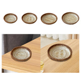 Maxbell Bamboo Serving Tray Fruit Dessert Tray for Kitchen Countertop Eating Storing 13cmx3cm
