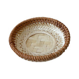 Maxbell Bamboo Serving Tray Fruit Dessert Tray for Kitchen Countertop Eating Storing 13cmx3cm