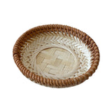 Maxbell Bamboo Serving Tray Fruit Dessert Tray for Kitchen Countertop Eating Storing 13cmx3cm