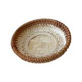 Maxbell Bamboo Serving Tray Fruit Dessert Tray for Kitchen Countertop Eating Storing 13cmx3cm