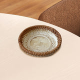 Maxbell Bamboo Serving Tray Fruit Dessert Tray for Kitchen Countertop Eating Storing 13cmx3cm
