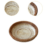 Maxbell Bamboo Serving Tray Fruit Dessert Tray for Kitchen Countertop Eating Storing 13cmx3cm