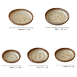 Maxbell Bamboo Serving Tray Fruit Dessert Tray for Kitchen Countertop Eating Storing 15cmx3cm