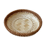 Maxbell Bamboo Serving Tray Fruit Dessert Tray for Kitchen Countertop Eating Storing 15cmx3cm