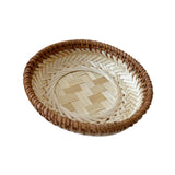 Maxbell Bamboo Serving Tray Fruit Dessert Tray for Kitchen Countertop Eating Storing 15cmx3cm