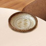 Maxbell Bamboo Serving Tray Fruit Dessert Tray for Kitchen Countertop Eating Storing 15cmx3cm