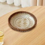 Maxbell Bamboo Serving Tray Fruit Dessert Tray for Kitchen Countertop Eating Storing 15cmx3cm