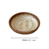 Maxbell Bamboo Serving Tray Fruit Dessert Tray for Kitchen Countertop Eating Storing 15cmx3cm