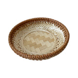 Maxbell Bamboo Serving Tray Fruit Dessert Tray for Kitchen Countertop Eating Storing 17cmx3cm