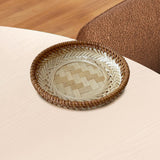 Maxbell Bamboo Serving Tray Fruit Dessert Tray for Kitchen Countertop Eating Storing 17cmx3cm