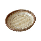 Maxbell Bamboo Serving Tray Fruit Dessert Tray for Kitchen Countertop Eating Storing 19cmx3cm