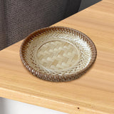 Maxbell Bamboo Serving Tray Fruit Dessert Tray for Kitchen Countertop Eating Storing 19cmx3cm