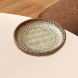 Maxbell Bamboo Serving Tray Fruit Dessert Tray for Kitchen Countertop Eating Storing 19cmx3cm