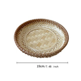 Maxbell Bamboo Serving Tray Fruit Dessert Tray for Kitchen Countertop Eating Storing 19cmx3cm