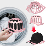 Maxbell Hat Washer Lightweight Home Use Double Layer Traveling Ball Cap Washing Cage pink