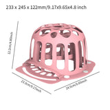 Maxbell Hat Washer Lightweight Home Use Double Layer Traveling Ball Cap Washing Cage pink