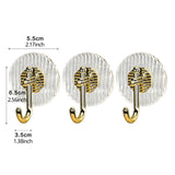 Maxbell 3x Adhesive Hooks Multipurpose Reusable Towel Hooks for Hanging Utensils Hat Gold