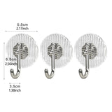 Maxbell 3x Adhesive Hooks Multipurpose Reusable Towel Hooks for Hanging Utensils Hat Silver