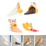 Maxbell Door Stopper Cartoon Animal Shaped Door Wedge for Hotel Bathroom Living Room Style A