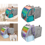Maxbell Pet Carrier Backpack Expandable Rucksack for Kitty Small Dogs and Cats Puppy Green