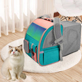 Maxbell Pet Carrier Backpack Expandable Rucksack for Kitty Small Dogs and Cats Puppy Green