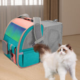 Maxbell Pet Carrier Backpack Expandable Rucksack for Kitty Small Dogs and Cats Puppy Green