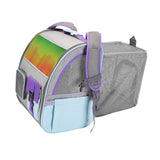 Maxbell Pet Carrier Backpack Expandable Rucksack for Kitty Small Dogs and Cats Puppy Gray Blue