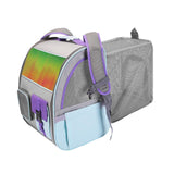 Maxbell Pet Carrier Backpack Expandable Rucksack for Kitty Small Dogs and Cats Puppy Gray Blue