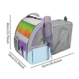 Maxbell Pet Carrier Backpack Expandable Rucksack for Kitty Small Dogs and Cats Puppy Gray Blue
