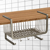 Maxbell Under The Cabinet Basket Undershelf Storage Basket for Pantry Desk Bookshelf