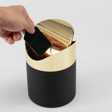 Maxbell Mini Desk Trash Can Flip Lid Mini Wastebasket for Office Dressing Table Wall