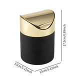 Maxbell Mini Desk Trash Can Flip Lid Mini Wastebasket for Office Dressing Table Wall