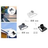 Maxbell Antenna Roof Support Thick Satellite Internet Roof Mount for Trailer Outdoor Grey