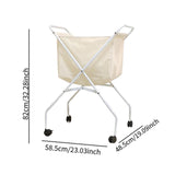 Maxbell Rolling Laundry Cart with Wheels Foldable Storage for Towels Blankets Sheets