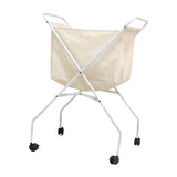 Maxbell Rolling Laundry Cart with Wheels Foldable Storage for Towels Blankets Sheets