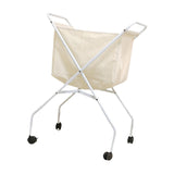 Maxbell Rolling Laundry Cart with Wheels Foldable Storage for Towels Blankets Sheets