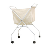 Maxbell Rolling Laundry Cart with Wheels Foldable Storage for Towels Blankets Sheets