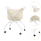 Maxbell Rolling Laundry Cart with Wheels Foldable Storage for Towels Blankets Sheets