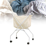 Maxbell Rolling Laundry Cart with Wheels Foldable Storage for Towels Blankets Sheets