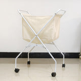Maxbell Rolling Laundry Cart with Wheels Foldable Storage for Towels Blankets Sheets
