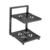 Maxbell Pot and Pan Organizer Organization Storage for Under Cabinet Home Countertop 2 Tier Black