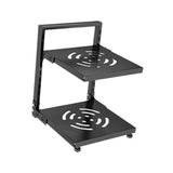 Maxbell Pot and Pan Organizer Organization Storage for Under Cabinet Home Countertop 2 Tier Black
