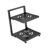 Maxbell Pot and Pan Organizer Organization Storage for Under Cabinet Home Countertop 2 Tier Black