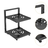 Maxbell Pot and Pan Organizer Organization Storage for Under Cabinet Home Countertop 2 Tier Black